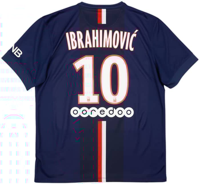 2014-15 Paris Saint-Germain Home Shirt Ibrahimovic #10 - 8/10 - (L)