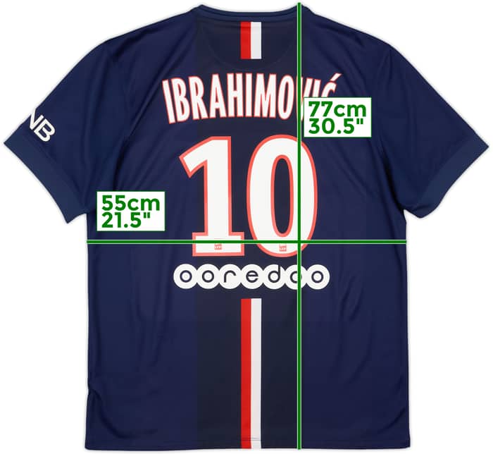 2014-15 Paris Saint-Germain Home Shirt Ibrahimovic #10 - 8/10 - (L)