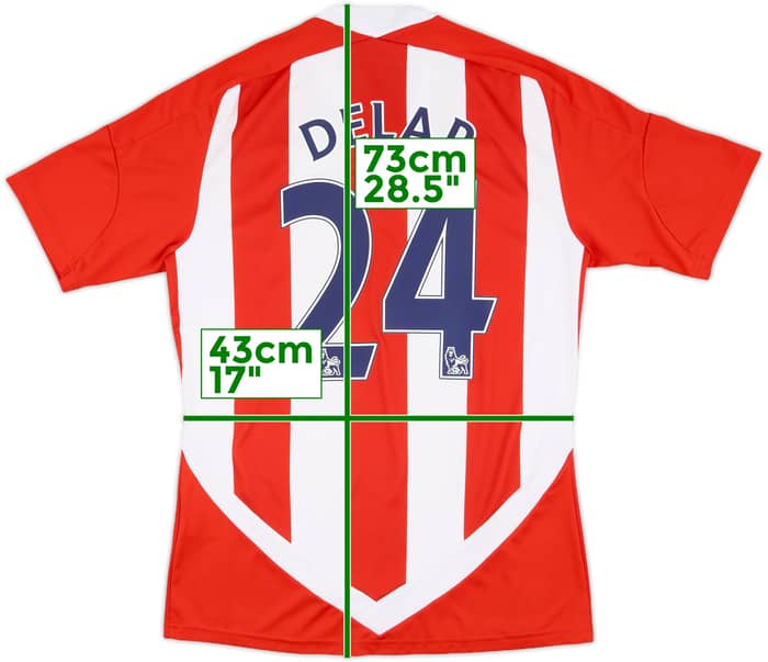 2011-12 Stoke City Home Shirt Delap #24 - 8/10 - (S)