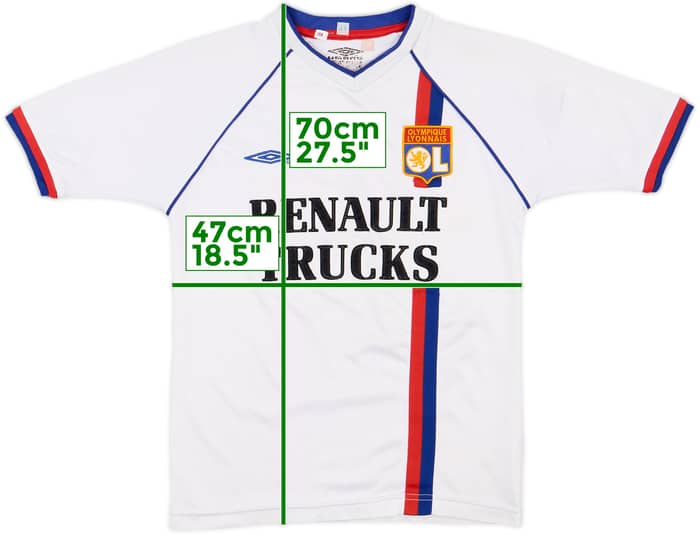 2003-04 Lyon Home Shirt - 5/10 - (XL.Boys)
