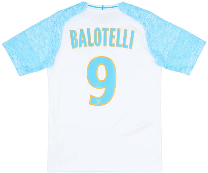 2018-19 Olympique Marseille Home Shirt Balotelli #9 - 10/10 - (S)