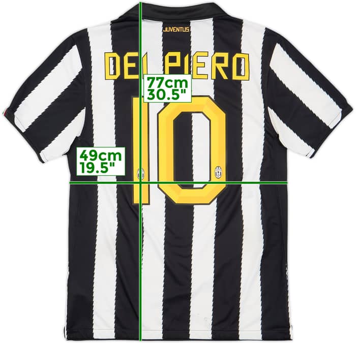 2011-12 Juventus Home Shirt Del Piero #10 - 7/10 - (M)