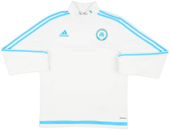 2015-16 Olympique Marseille adidas 1/4 Zip Drill Top - 8/10 - (M)