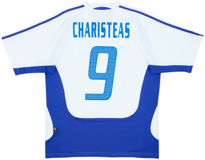 2004-06 Greece Away Shirt Charisteas #9 - 7/10 - (M)