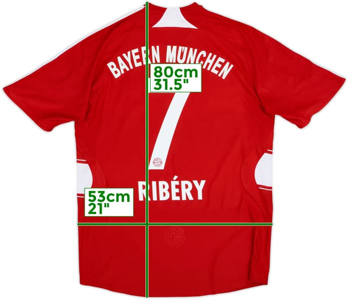 2007-08 Bayern Munich Home Shirt Ribery #7 - 5/10 - (M)