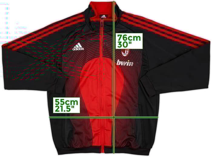 2006-07 AC Milan adidas Track Jacket - 5/10 - (L)