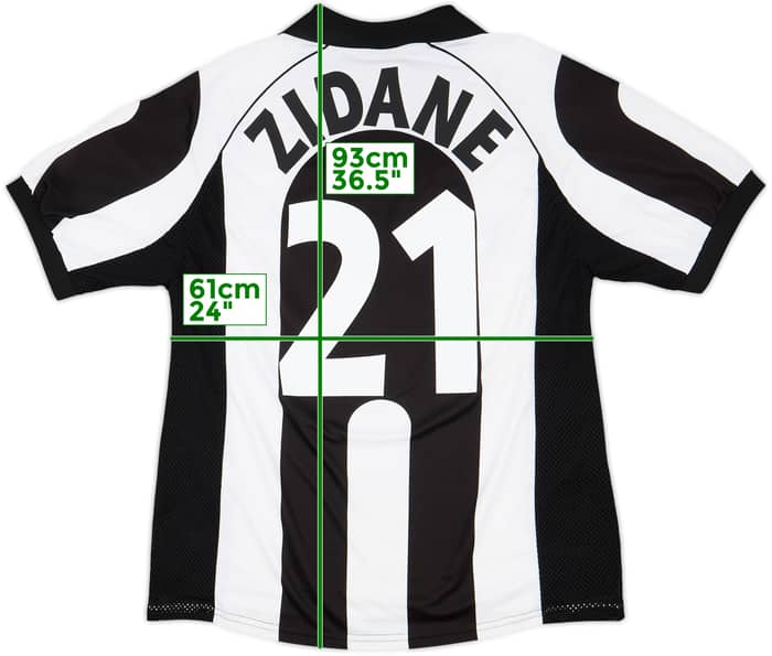 1997-98 Juventus Centenary Home Shirt Zidane #21 - 7/10 - (L)