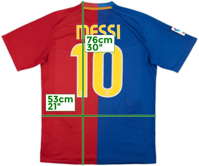 2008-09 Barcelona Home Shirt Messi #10 - 8/10 - (M)