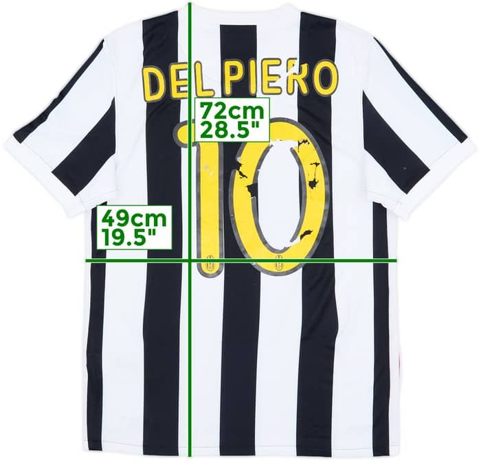 2009-10 Juventus Home Shirt Del Piero #10 - 4/10 - (S)