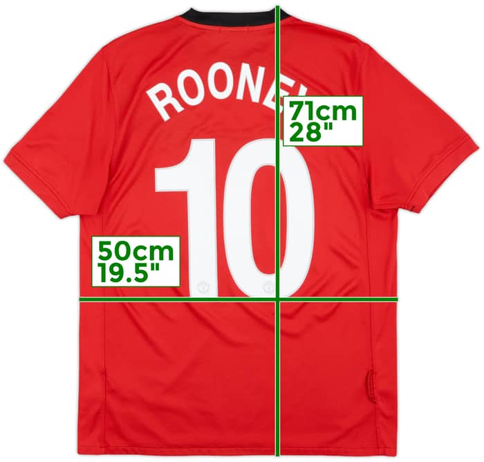 2009-10 Manchester United Home Shirt Rooney #10 - 6/10 - (M)