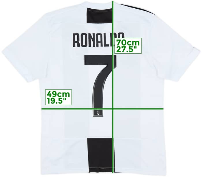 2018-19 Juventus Home Shirt Ronaldo #7 - 8/10 - (M)