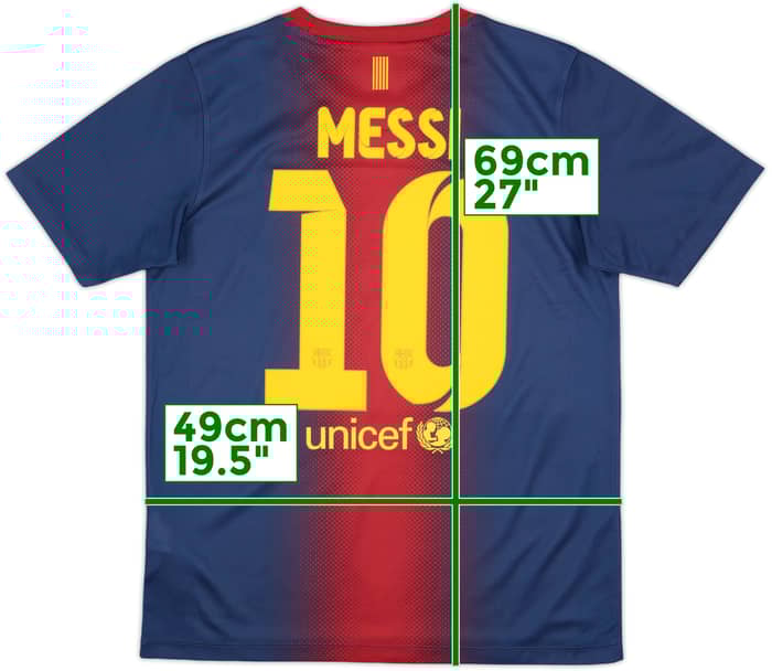 2012-13 Barcelona Basic Home Shirt Messi #10 - 9/10 - (XL.Boys)