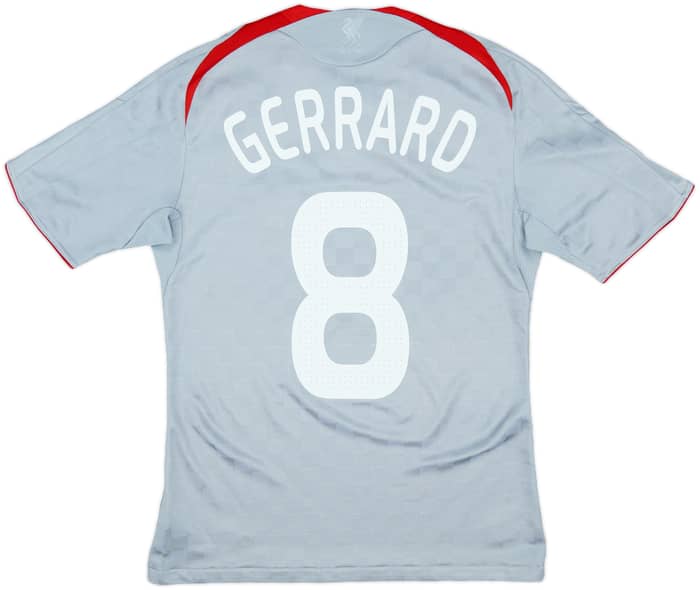 2008-09 Liverpool Away Shirt Gerrard #8 - 6/10 - (L.Boys)