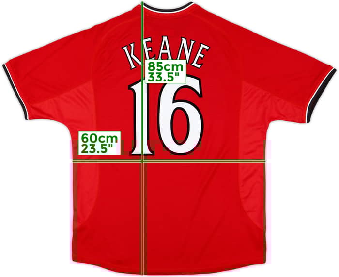 2000-02 Manchester United Home Shirt Keane #16 - 6/10 - (XL)