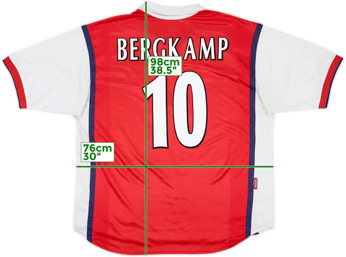 1998-99 Arsenal Home Shirt Bergkamp #10 - 6/10 - (XXL)