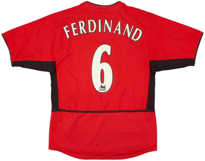 2002-04 Manchester United Home Shirt Ferdinand #6 - 8/10 - (S)