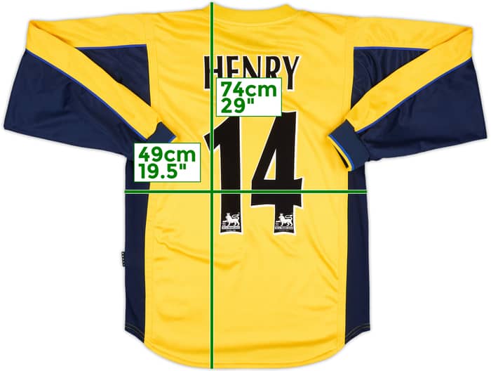 1999-01 Arsenal Away L/S Shirt Henry #14 - 10/10 - (M)