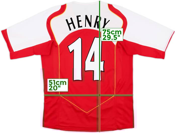 2004-05 Arsenal Home Shirt Henry #14 - 9/10 - (M)
