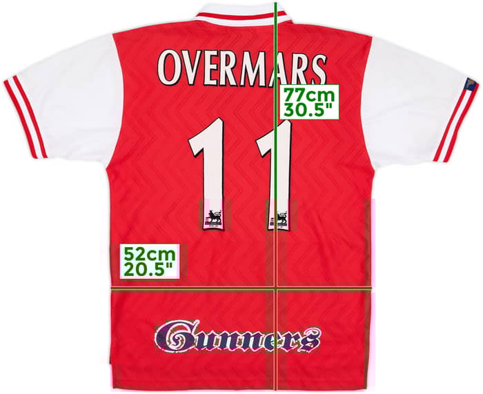 1996-98 Arsenal Home Shirt Overmars #11 - 8/10 - (M)