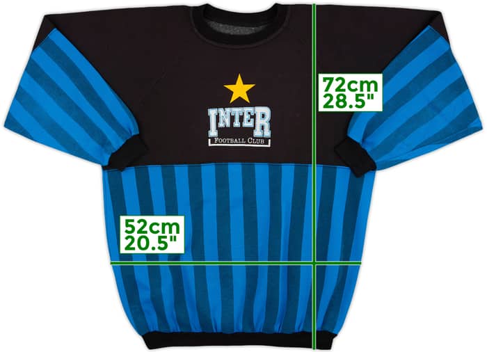 1990-91 Inter Milan Le Felpe Dei Grandi Club Sweat Top - 8/10 - (3XL)