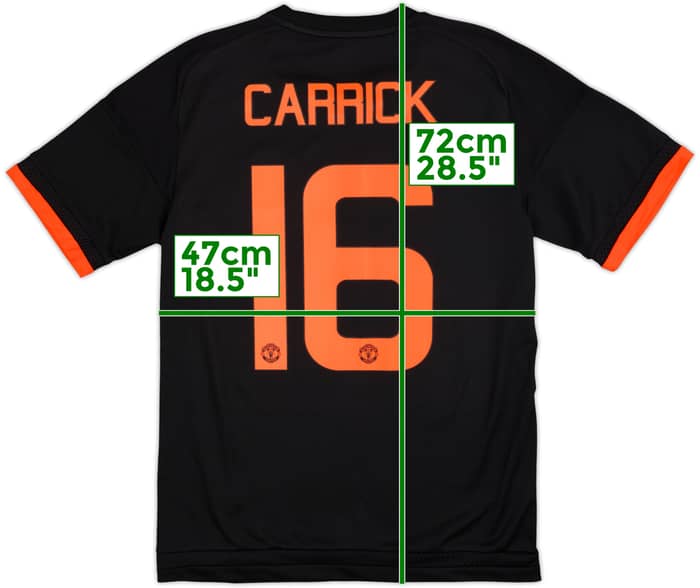 2015-16 Manchester United Third Shirt Carrick #16 - 9/10 - (M)