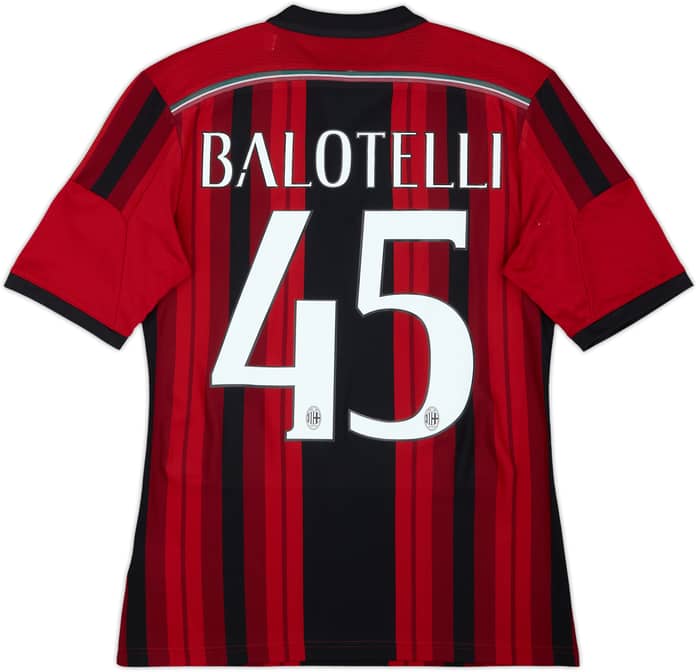 2015-16 AC Milan Home Shirt Balotelli #45 - 10/10 - (S)