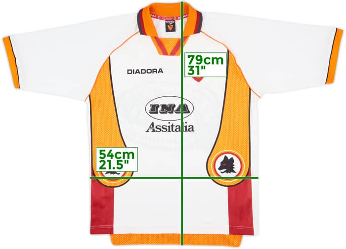 1997-98 Roma Away Shirt - 8/10 - (L)