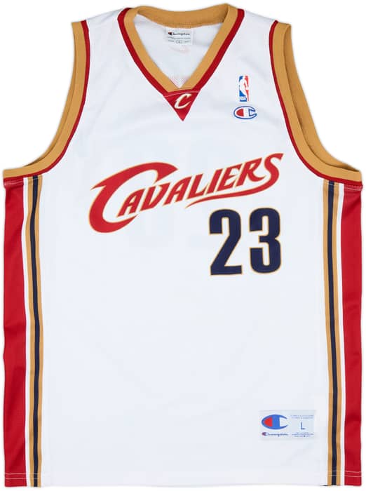 2003-10 Cleveland Cavaliers James #23 Champion Home Jersey - 8/10 - (L)