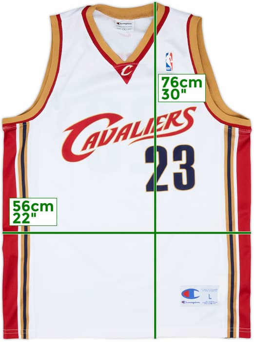 2003-10 Cleveland Cavaliers James #23 Champion Home Jersey - 8/10 - (L)