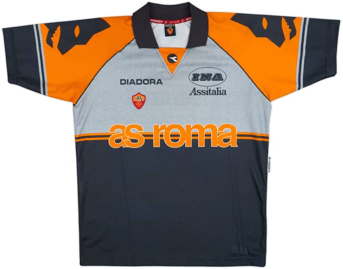 1999-00 Roma Diadora Training Shirt - 8/10 - (XL)