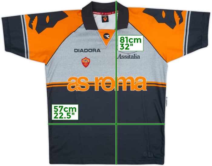1999-00 Roma Diadora Training Shirt - 8/10 - (XL)