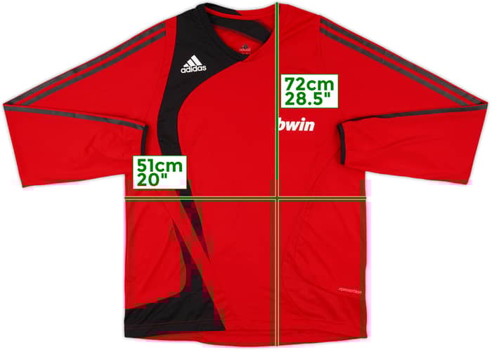 2008-09 AC Milan adidas Formotion L/S Training Shirt - 9/10 - (L)