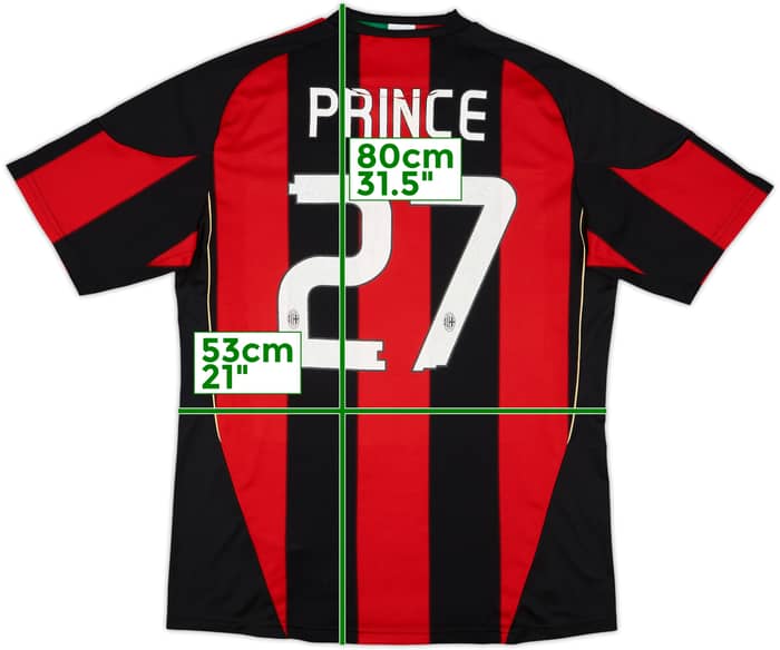 2010-11 AC Milan Home Shirt Prince #27 - 6/10 - (L)