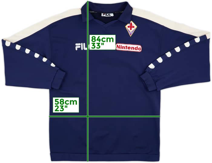 1997-98 Fiorentina Fila Player Issue Sweat Top - 8/10 - (XXL)