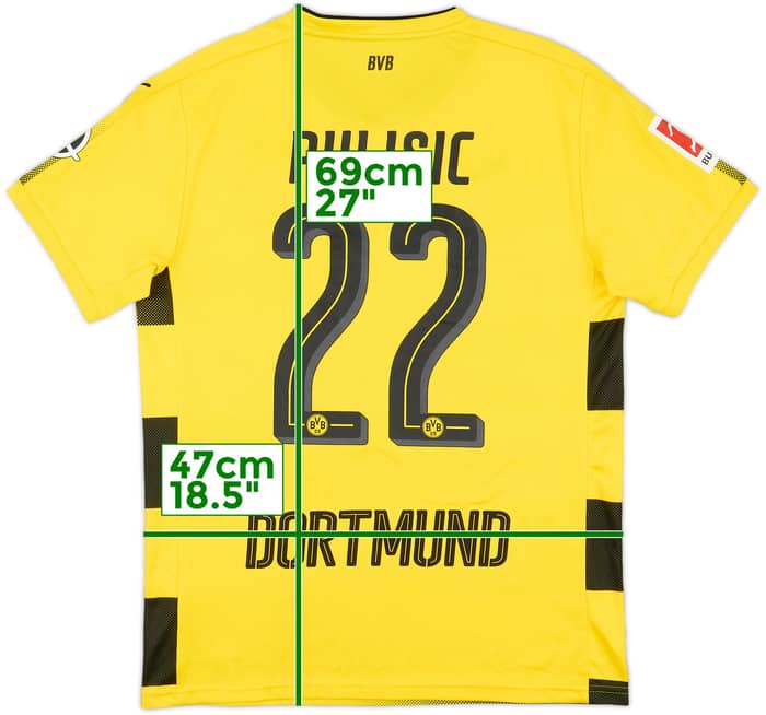 2017-18 Borussia Dortmund Home Shirt Pulisic #22 - 8/10 - (M)
