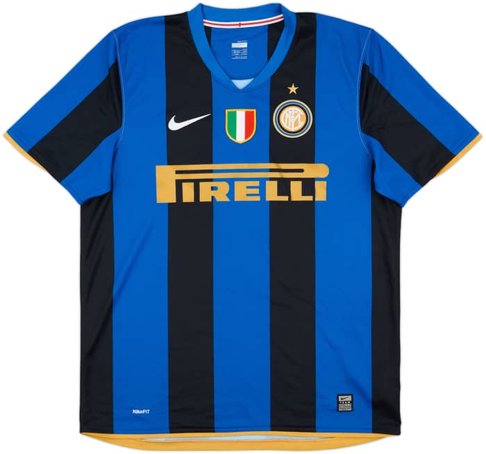 2008-09 Inter Milan Home Shirt J.Zanetti #4 - 5/10 - (L)
