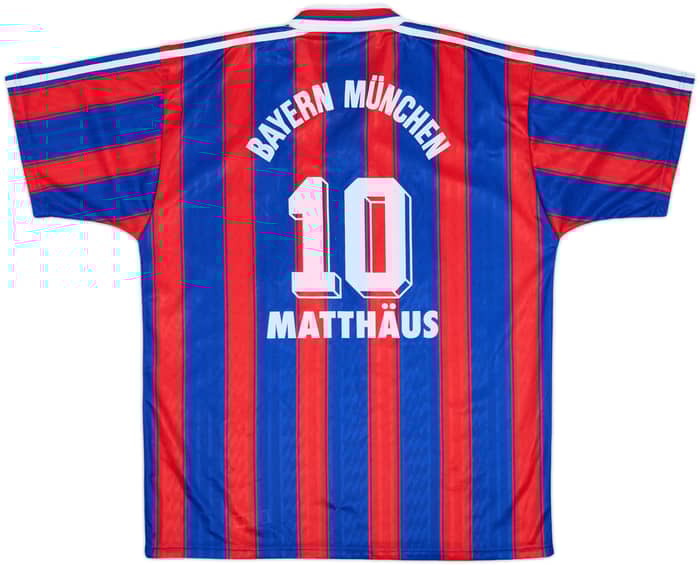 1995-97 Bayern Munich Home Shirt Matthaus #10 - 9/10 - (XL)