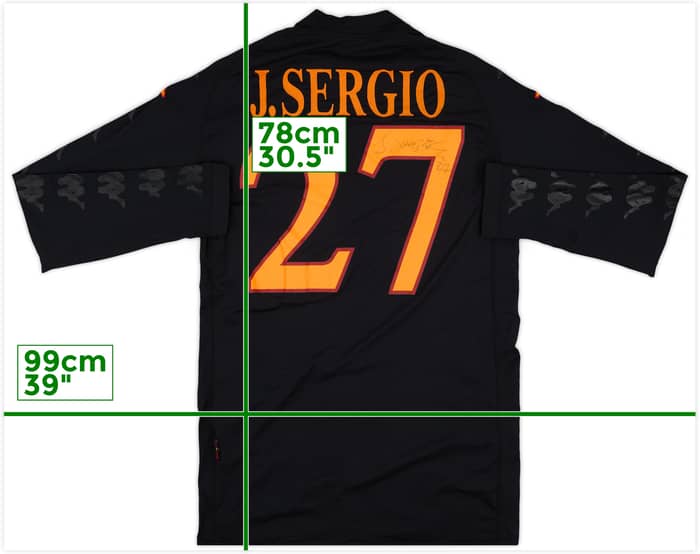 2009-10 Roma Signed Third/GK L/S Shirt J.Sergio #27 - 7/10 - (L)