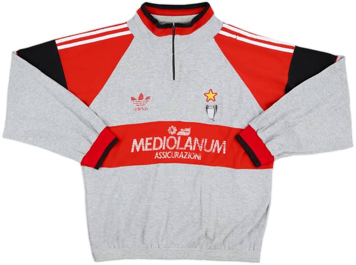 1990-92 AC Milan adidas 1/4 Zip Drill Top - 4/10 - (XL)
