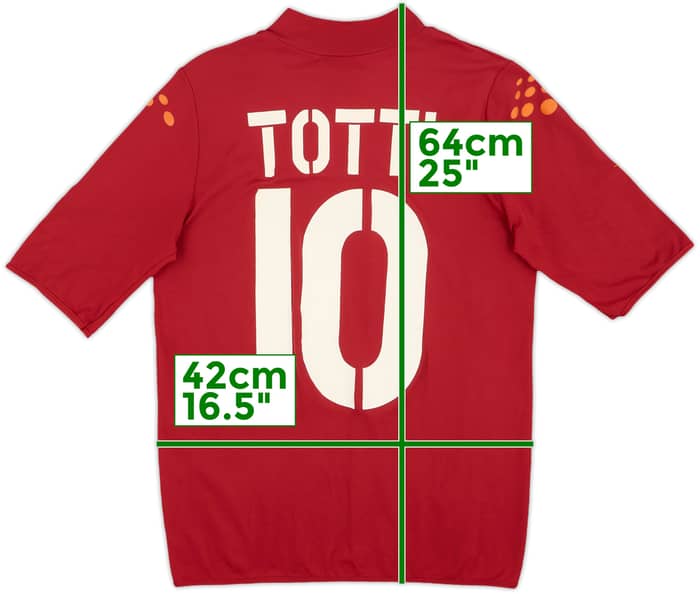 2003-04 Roma Home Shirt Totti #10 - 6/10 - (S)