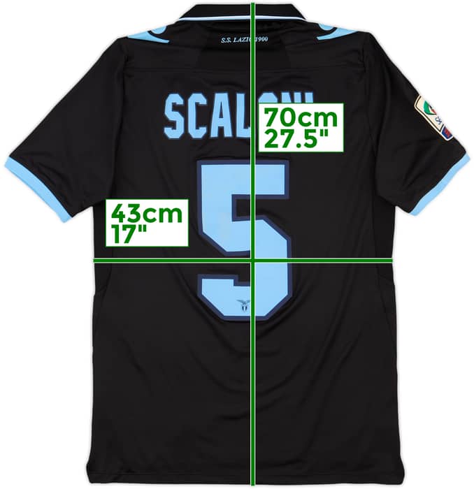 2012-13 Lazio Away Shirt Scaloni #5 - 8/10 - (L)