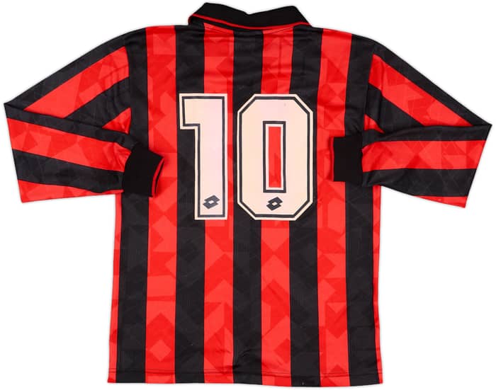 1995-96 AC Milan Home L/S Shirt #10 - 8/10 - (S)
