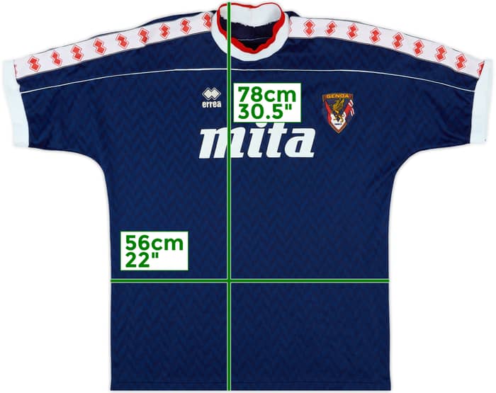 1991-92 Genoa Errea Training Shirt - 8/10 - (L)