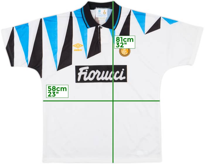 1991-92 Inter Milan Away Shirt - 8/10 - (L)