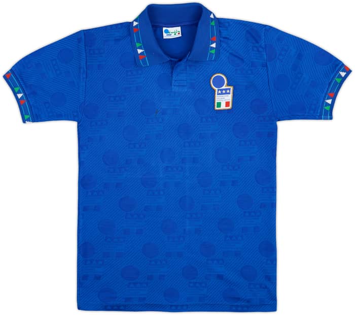 1994 Italy Home Shirt Baggio #10 - 4/10 - (L.Boys)