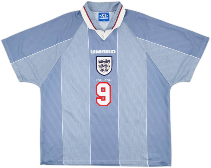 1996-97 England Away Shirt Shearer #9 - 8/10 - (XXL)
