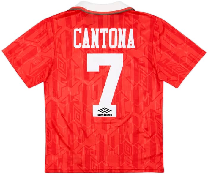 1992-94 Manchester United Home Shirt Cantona #7 - 8/10 - (S)
