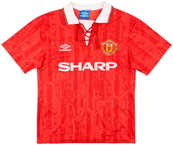 1992-94 Manchester United Home Shirt Cantona #7 - 8/10 - (S)