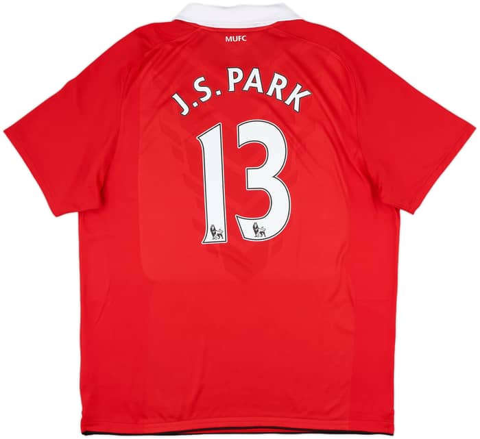2010-11 Manchester United Home Shirt J.S.Park #13 - 8/10 - (XL)