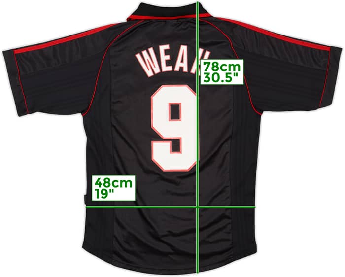 1998-99 AC Milan Third Shirt Weah #9 - 8/10 - (S)
